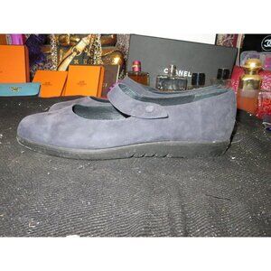 ROCKPORT Navy Suede Leather Mary Jane Slip On Casual Driving Shoes Moccasins 9.5